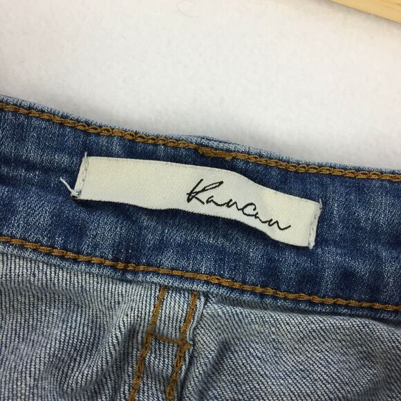 Kancan Skinny Leg Jeans Size 27 Womens Ripped Blue Wash Stretch Distressed Denim - Picture 6 of 10